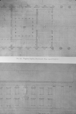 Virginia Capitol - Note on slide: Plan, elevation. Thomas Jefferson Architectural Drawings