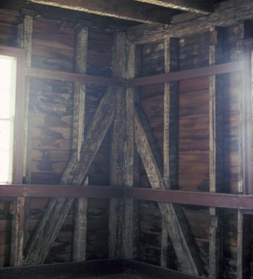 Second Story, South Room Family House - Note on slide: Interior View of Second Story Wall and Window