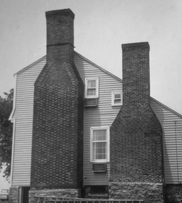 Spring Hill - Note on slide: Exterior View of House and Two Chimneys