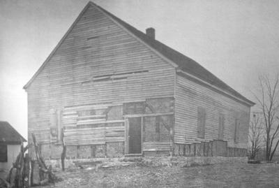 Old Mud Meeting House - Note on slide: Exterior view of building