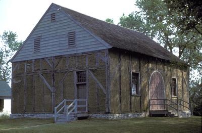 Old Mud Meeting House - Note on slide: Exterior view of building