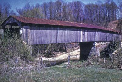 Covered Bridge across Chaplin River - Note on slide: Exterior view of covered bridge