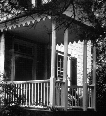 Joel DuPuy House - Note on slide: View of portico