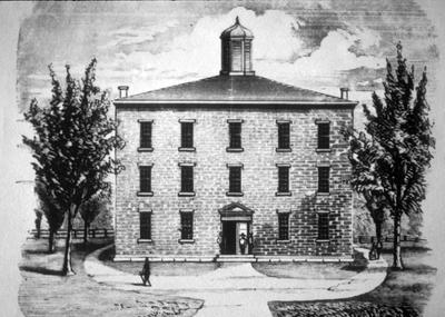 First permanent State House - Note on slide: Architectural detail drawing