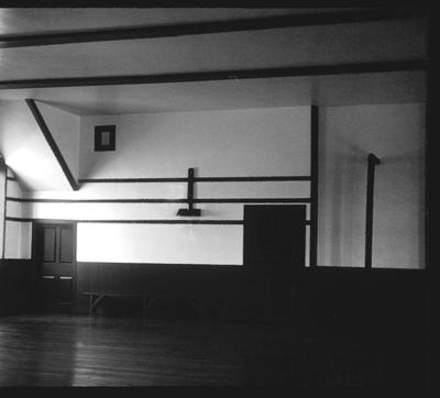 Shakertown meeting house - Note on slide: Interior view