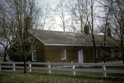 Shakertown Blacksmith and (workshop) - Note on slide: Exterior view