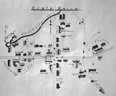 South Union Shaker Village - Note on slide: Map by Isaac N. Youngs
