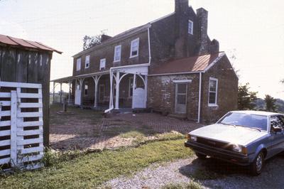 Thomas Marshall house exterior - Note on slide: Exterior view of house and drive