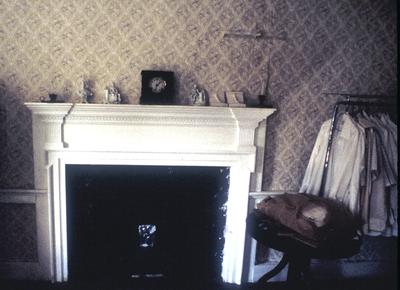 Thomas Marshall house - Note on slide: Interior view of fireplace