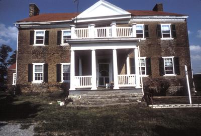 Thomas Marshall house - Note on slide: Exterior view of entrance. Photo by H. Sparks