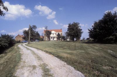Thomas Marshall house - Note on slide: Exterior view of house and drive. Photo by H. Sparks
