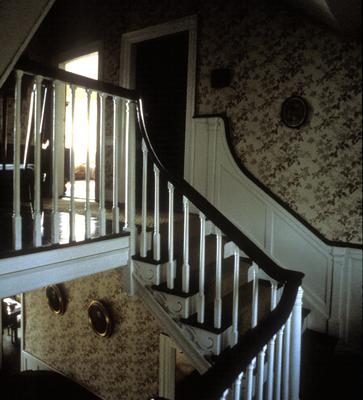 Thomas Marshall house - Note on slide: Interior view of staircase. Photo by H. Sparks