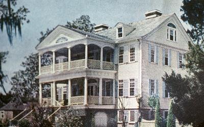 Seabrook Plantation - Note on slide: Exterior view. Photo by Pratt. Ladies Home Journal