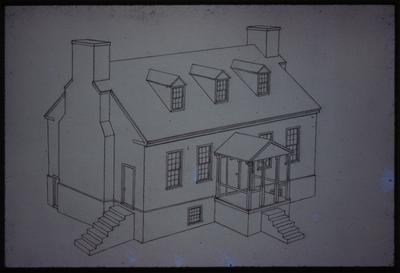John Scott House - Jessamine Cty. - Restored Drawing C.L