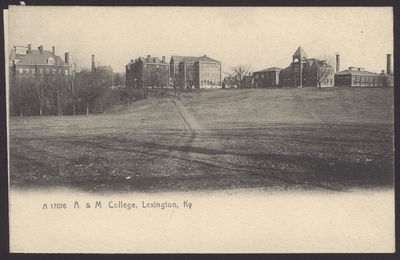 Campus View A & M College with Gillis Building, Heating Plant, White Hall, Neville Hall, Miller Hall, Patterson House, Mechanical Hall, Anderson Hall and Engineering Quadrangle