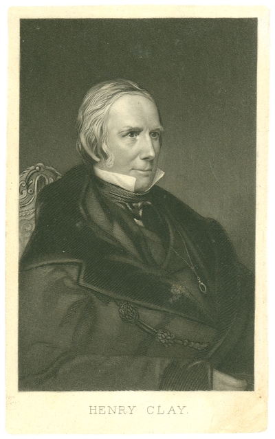 Henry Clay (1777 - 1852), U.S. Senator from Kentucky and Speaker of the U.S. House of Representatives for the Twelfth and Thirteenth Congresses