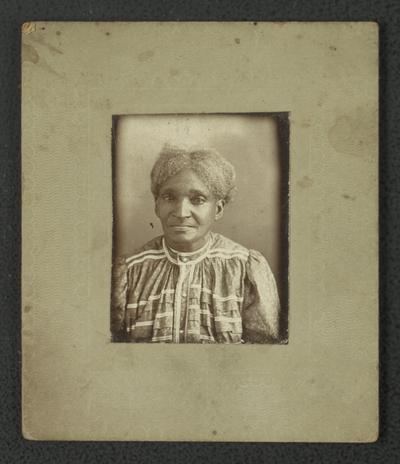 Portrait of an unidentified elderly black woman