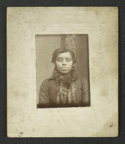 Portrait of an unidentified young black woman