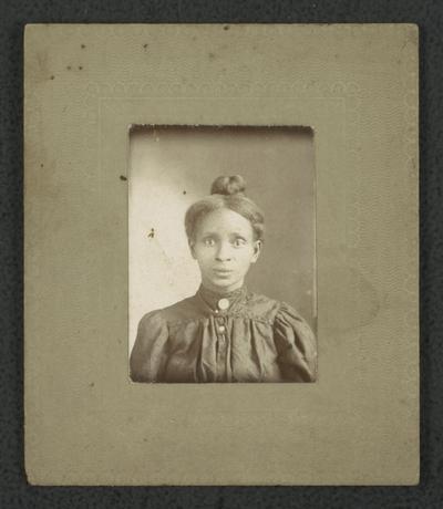Portrait of unidentified black woman