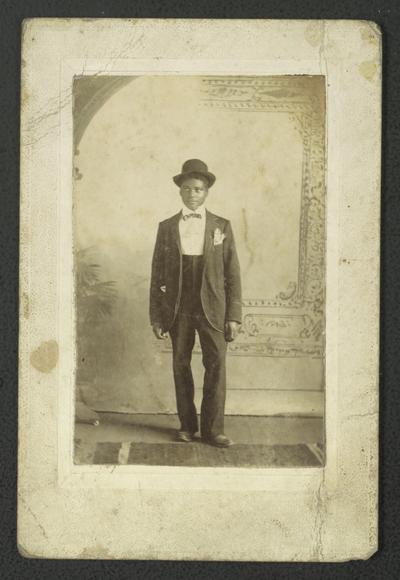Portrait of an unidentified young black man