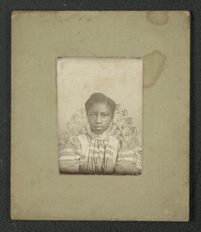 Portrait of an unidentified young black girl