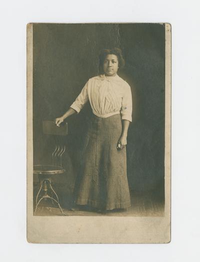 Portrait of an unidentified black woman