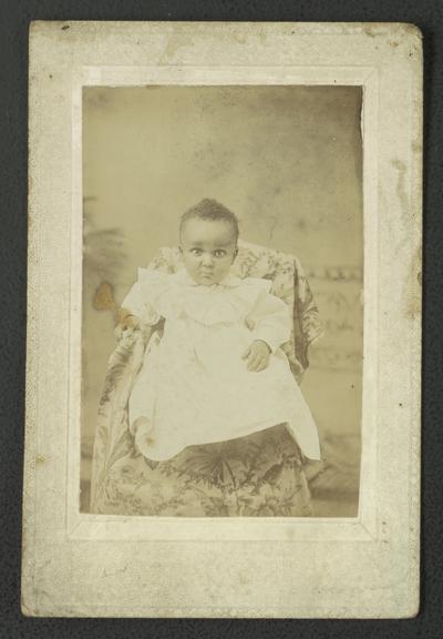Portrait of an unidentified black infant