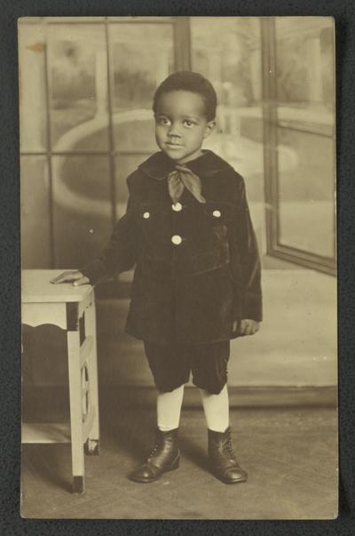 Portrait of an unidentified young black boy