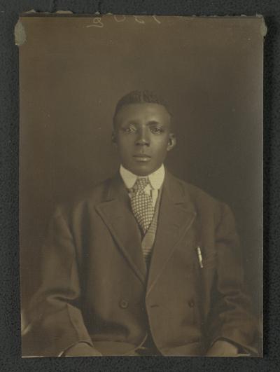 Portrait of an unidentified young black man