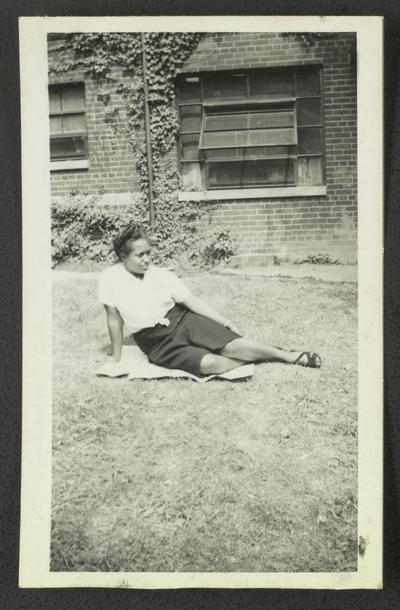 Miss Florestine Wilson, Florestine lounging in yard