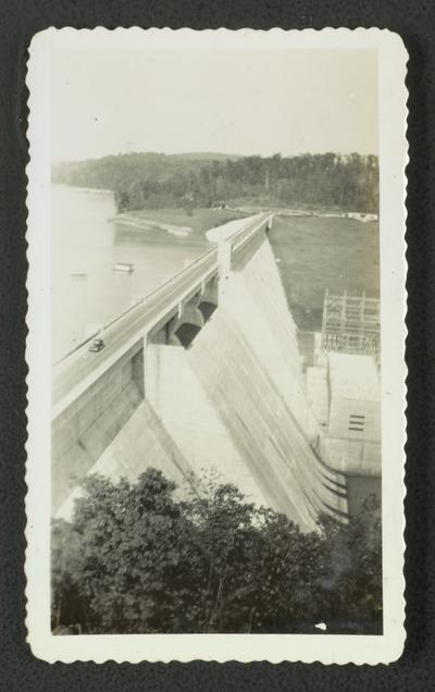 View of dam from above