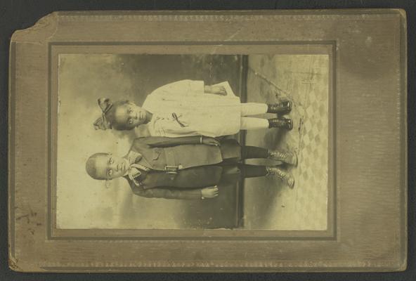 Portrait of Charles Albert and Mary Lima Allen as young children