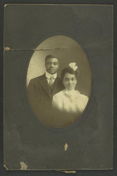 Portrait of an unidentified black couple