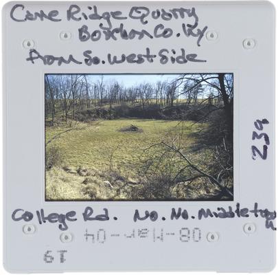 Cane Ridge Quarry, Bourbon County, Kentucky from Southwest Side College Road North, North Middletown