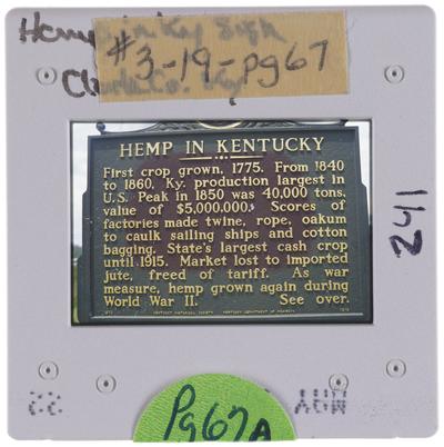 Hemp in Kentucky sign, Clark County, Kentucky