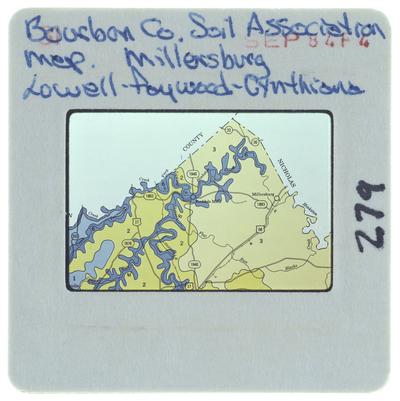Bourbon County Soil Association Map, Millersburg -Lowell - Faywood - Cynthiana