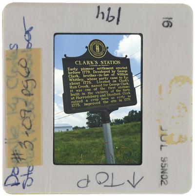 Danville Kentucky Clark's Station historic marker