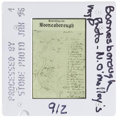 Boonesborough photograph - North O'Malley's map
