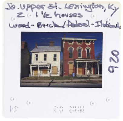 South Upper Street, Lexington, Kentucky - two 1 1/2 houses, wood - brick/Federal