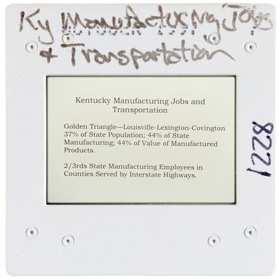 Kentucky Manufacturing Jobs and Transportation