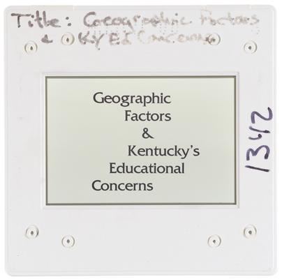 Title: Geographic Factors and Kentucky Educational Concerns