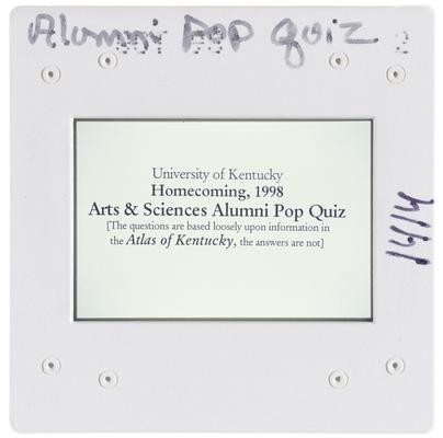 Alumni Pop Quiz