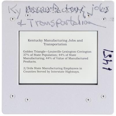 Kentucky Manufactoring Jobs and Transportation