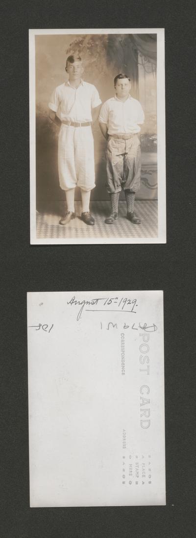 Francis Wilson and Ned Shelby: August 15, 1929