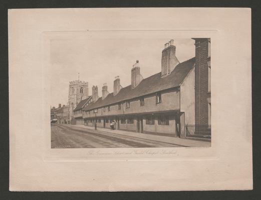 The Grammar School and Guild Chapel; Stratford. Copyright, 1899, by A.W. Elson and C., Boston