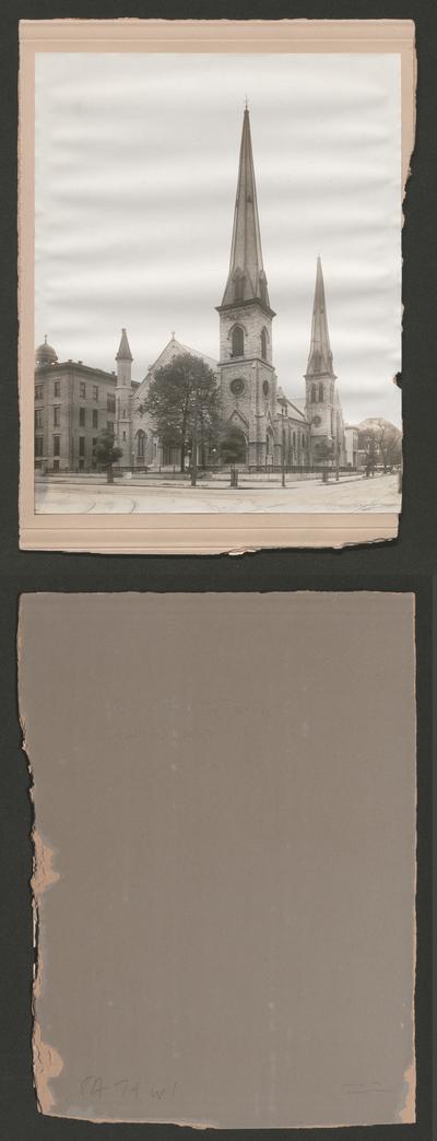 A church with three steeples