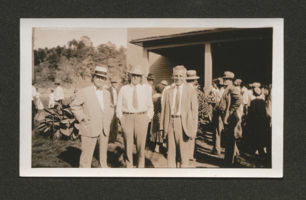 People in front of a building