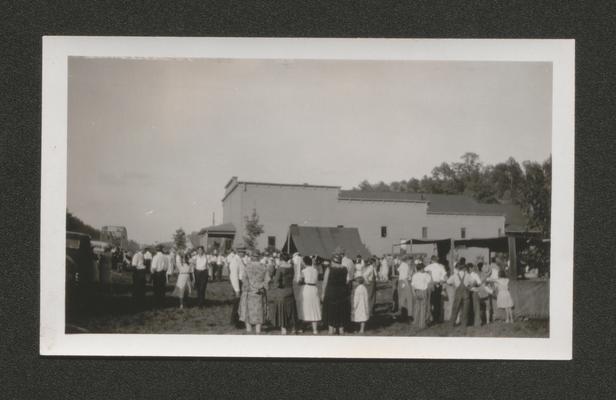 Crowd at a tent