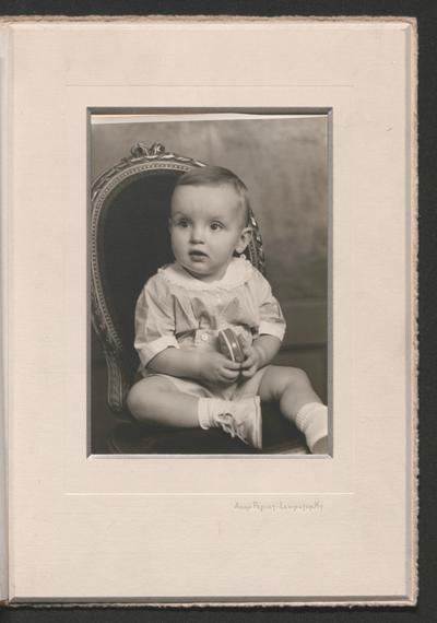 Portrait of a baby boy; Adam Pepiot: Lexington, KY