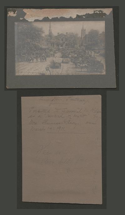 Lexington, Kentucky. Presented to Samuel M. Wilson, as a 'reward of merit' by Mrs. Thomas H. Clay, on March 14, 1911